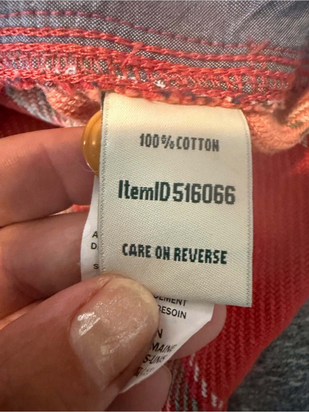 L.L.Bean Plaid Women's Heavyweight Button-Down Shirt Jacket Coral Peach Medium - Picture 7 of 8